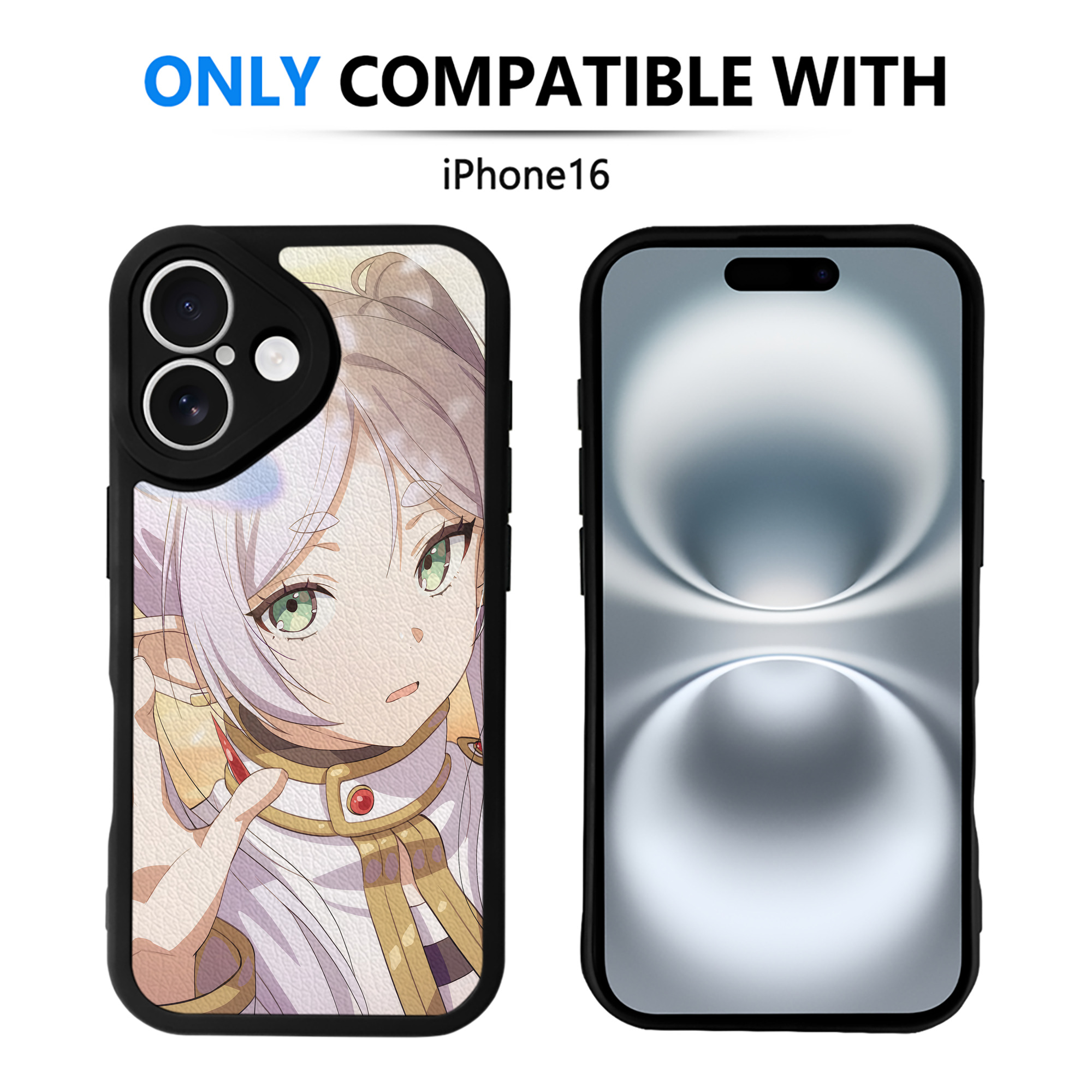 （画像用） 葬送のフリーレン Frieren 【iPhone 16シリーズ対応】シリコンスマホケース（レザー調） 材質：シリコン